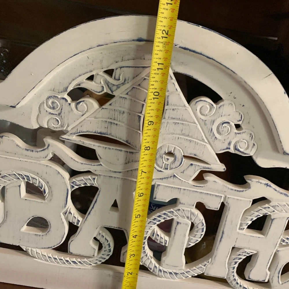 Cool Nautical beach boat and anchor, wheel and rope says bath towel holder!!